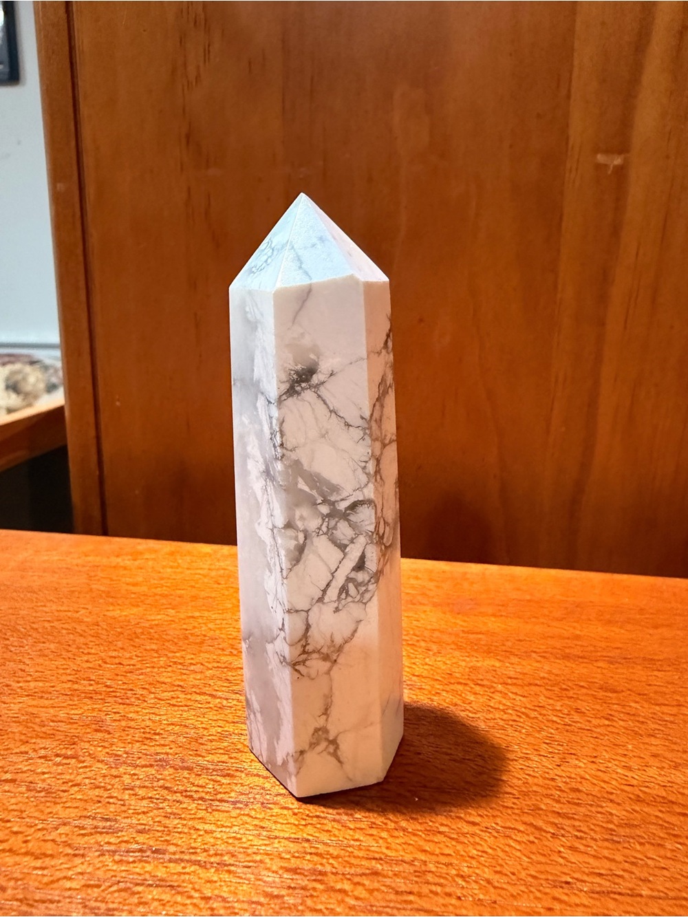 Aura Coated Howlite Tower